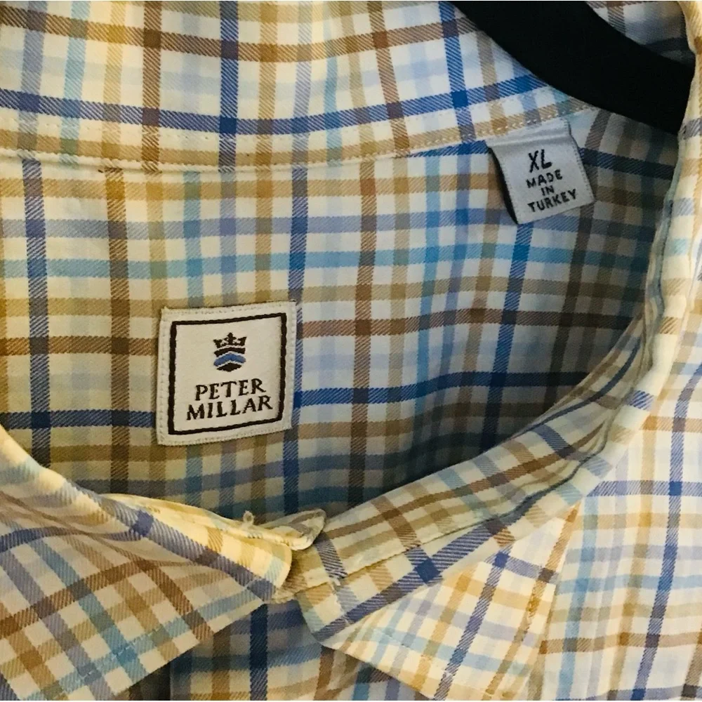 Peter Millar | Plaid Long Sleeve Shirt | XL Extra Large - Picture 1 of 3